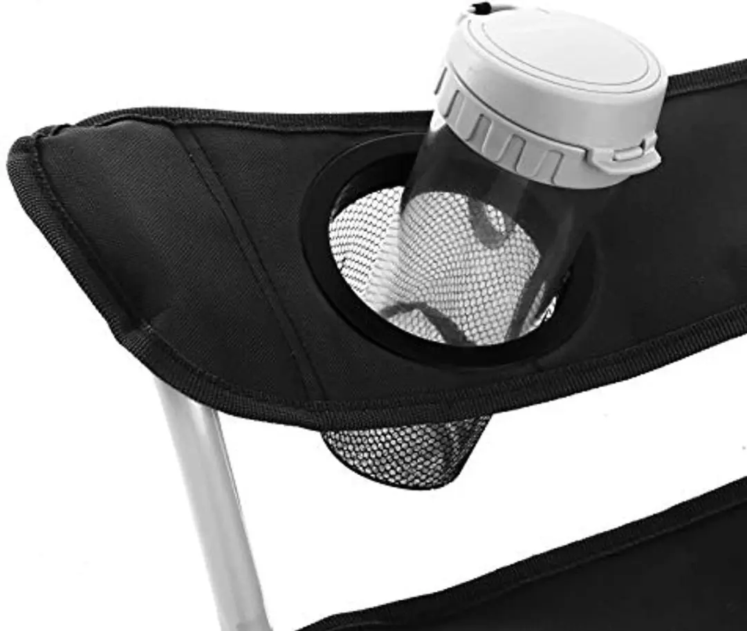 Songmics Campingstoelen set van 2 - 120 kg - Zwart - afbeelding 5 van 6