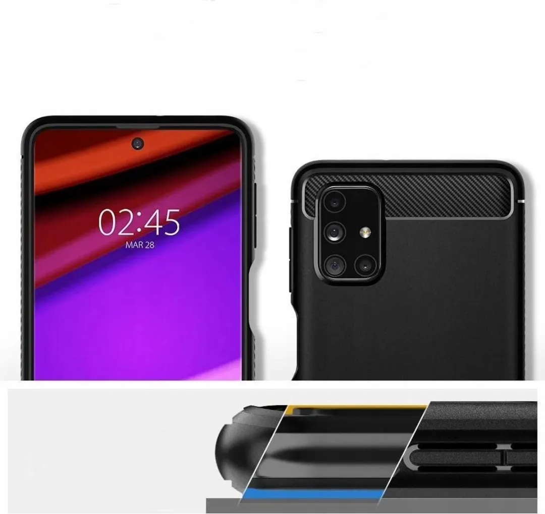 Spigen Rugged Armor 9193901 Hoesje - Samsung Galaxy M51 - Zwart