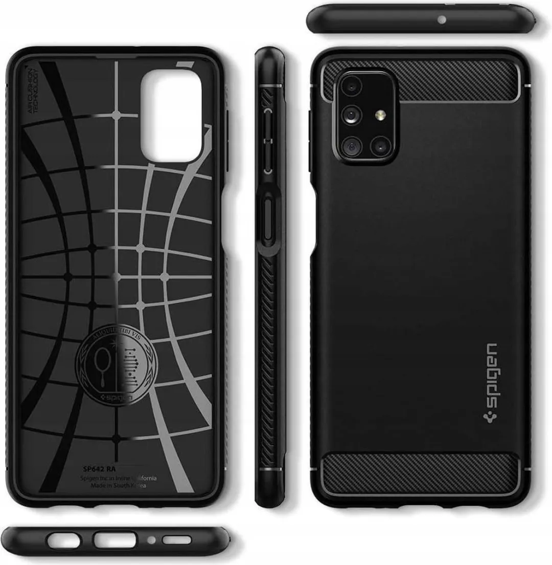 Spigen Rugged Armor 9193901 Hoesje - Samsung Galaxy M51 - Zwart