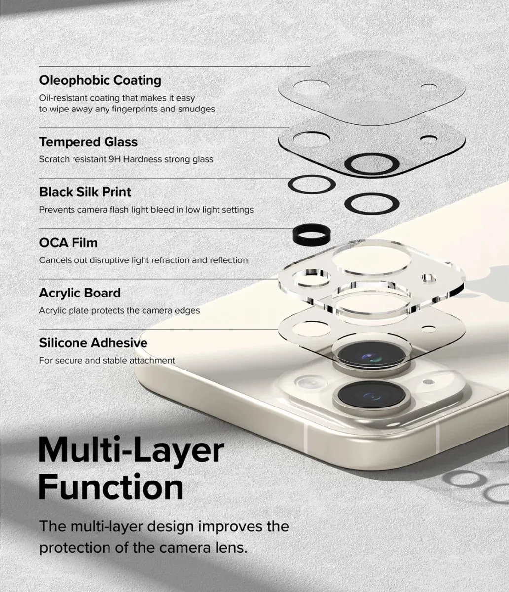 Ringke Camera Protector iPhone 15/15 Plus - 2 Stuks