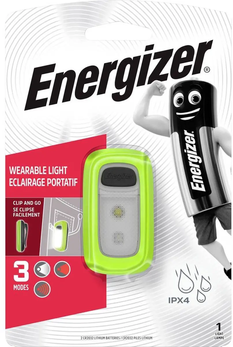 Energizer E301422001 Wearable Clip Light Campinglamp - Groen - afbeelding 3 van 6