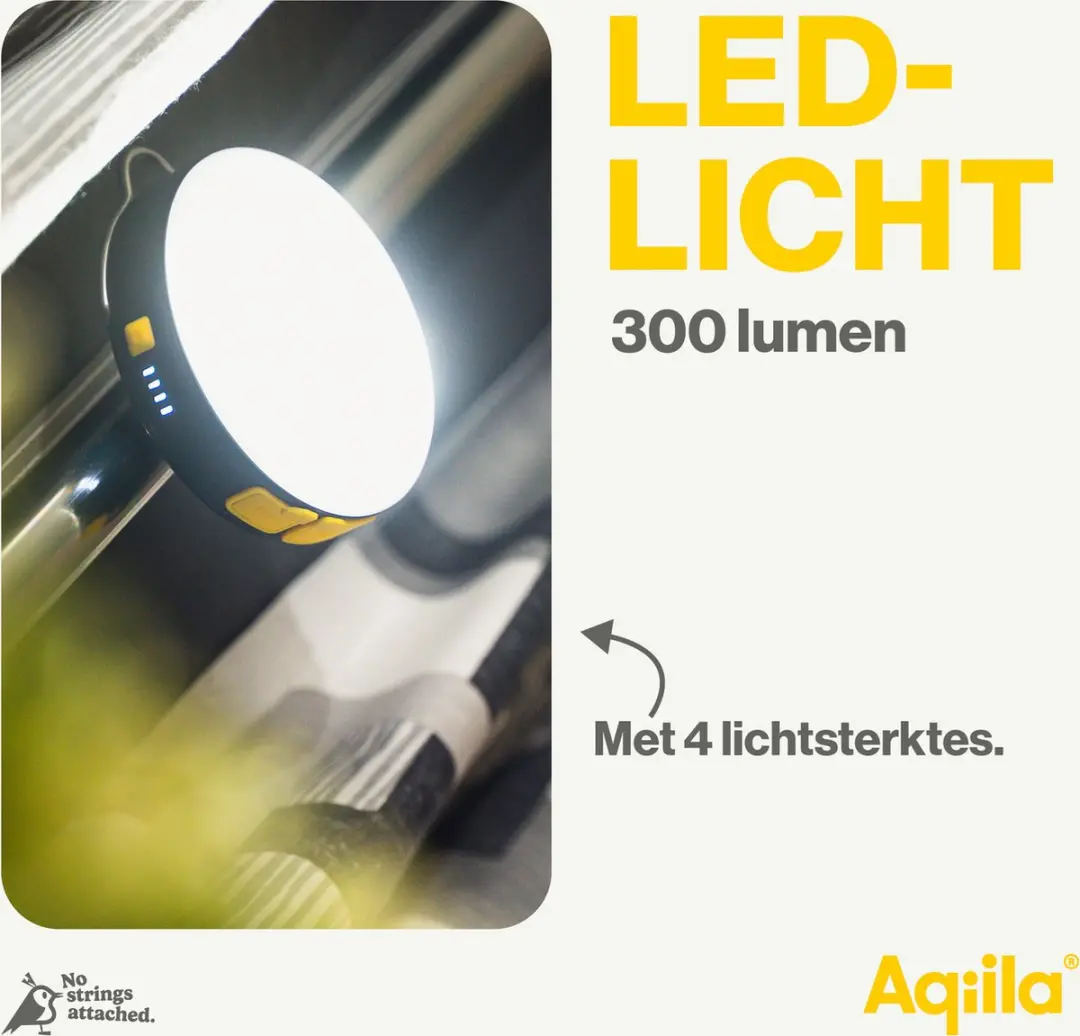 Aqiila Lightbird BL10 Campinglamp met Powerbank - Zwart - afbeelding 2 van 6