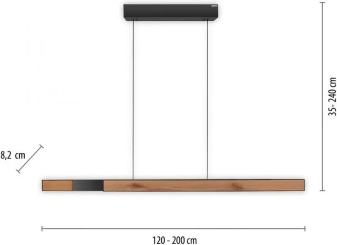 Paul Neuhaus PURE Moto-Rise 2545-79 Hanglamp - Hout - afbeelding 3 van 6