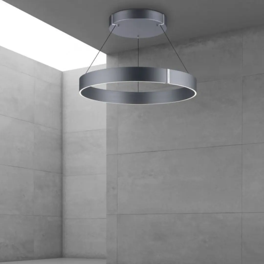Paul Neuhaus PURE E-Clipse Hanglamp Ø 70 cm - Grijs - afbeelding 6 van 6