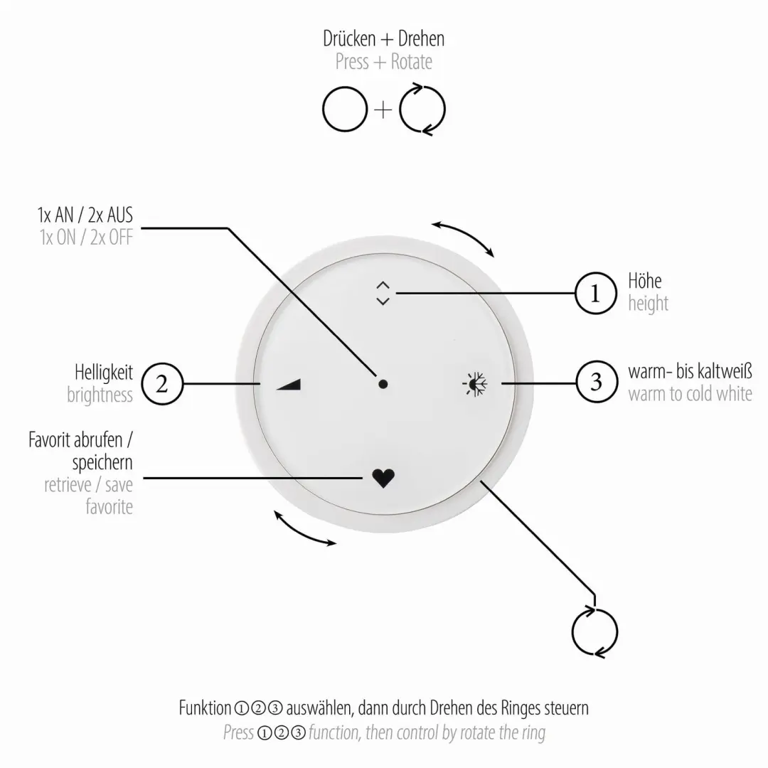 Paul Neuhaus Pure E-Infinity Hanglamp - 3 lichts - Ø50cm - afbeelding 5 van 6