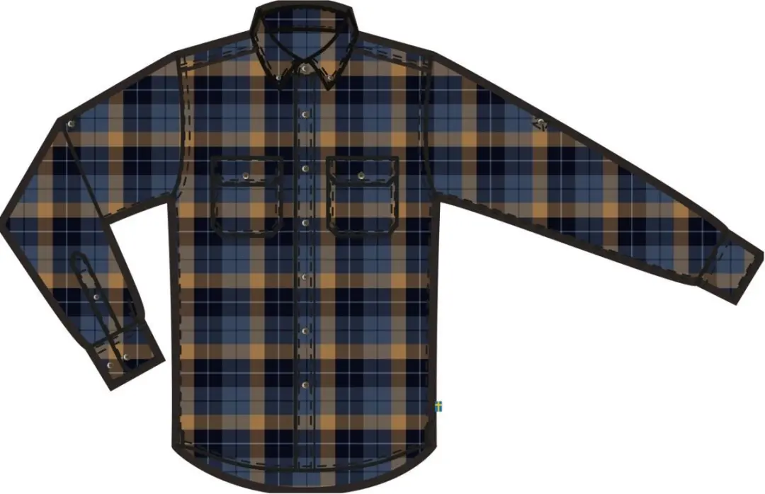 Fjällräven Singi Heavy Flannel Shirt Overhemd - Dark Navy - afbeelding 5 van 5