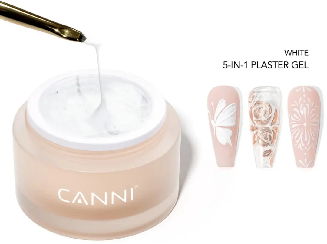 Canni UV Gellak Witte 5-in-1 Decoratie Gel