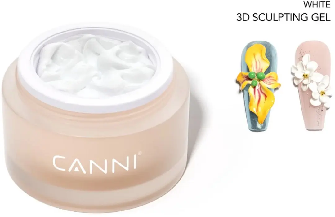Canni UV Gellak Witte 3D Decoratie Gel