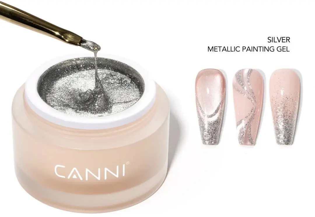 Canni UV Gellak Metallic Zilver
