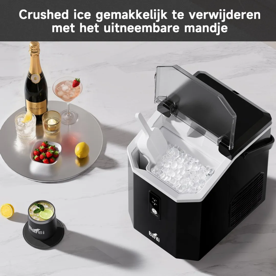 Bardi Nugget IJsblokjesmachine 50391 - 1,1L - Zwart