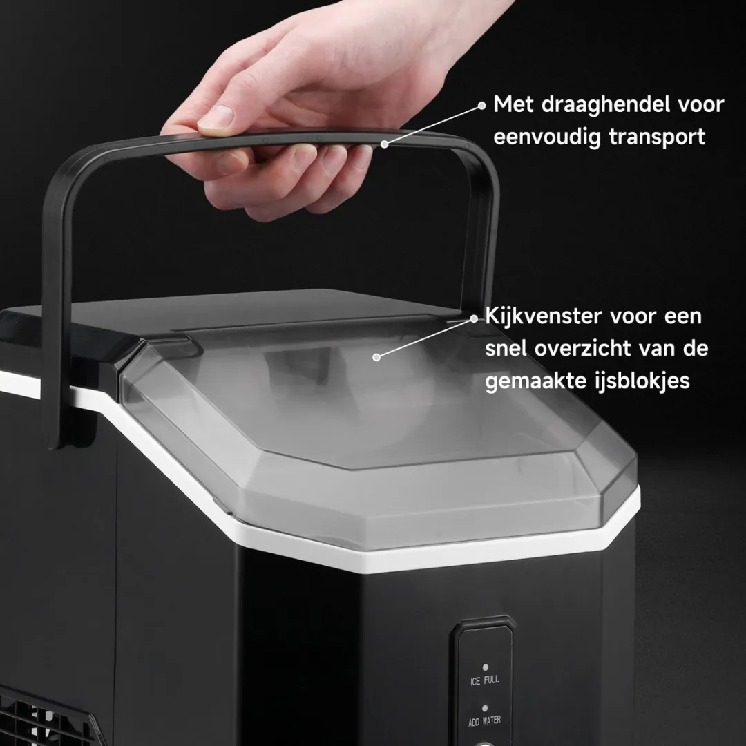 Bardi Nugget IJsblokjesmachine 50391 - 1,1L - Zwart