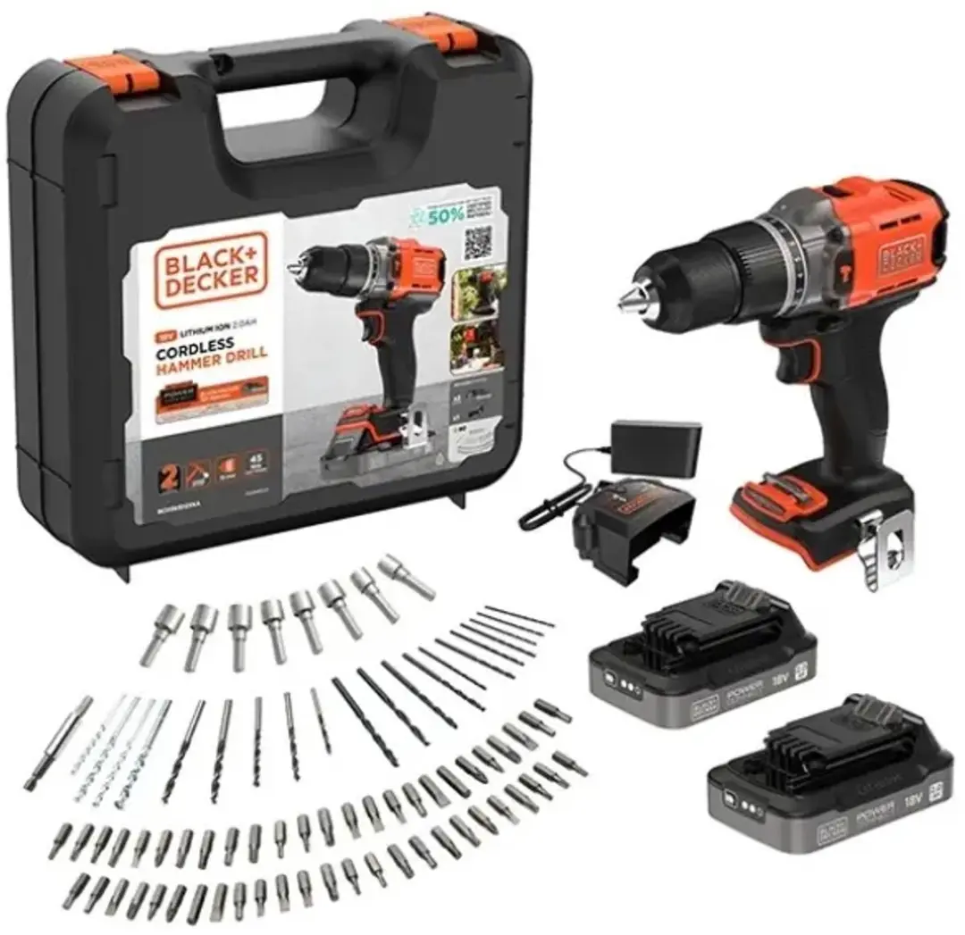 BLACK+DECKER BCD383D2XKA-QW Accu-Boorschroevendraaier 18V