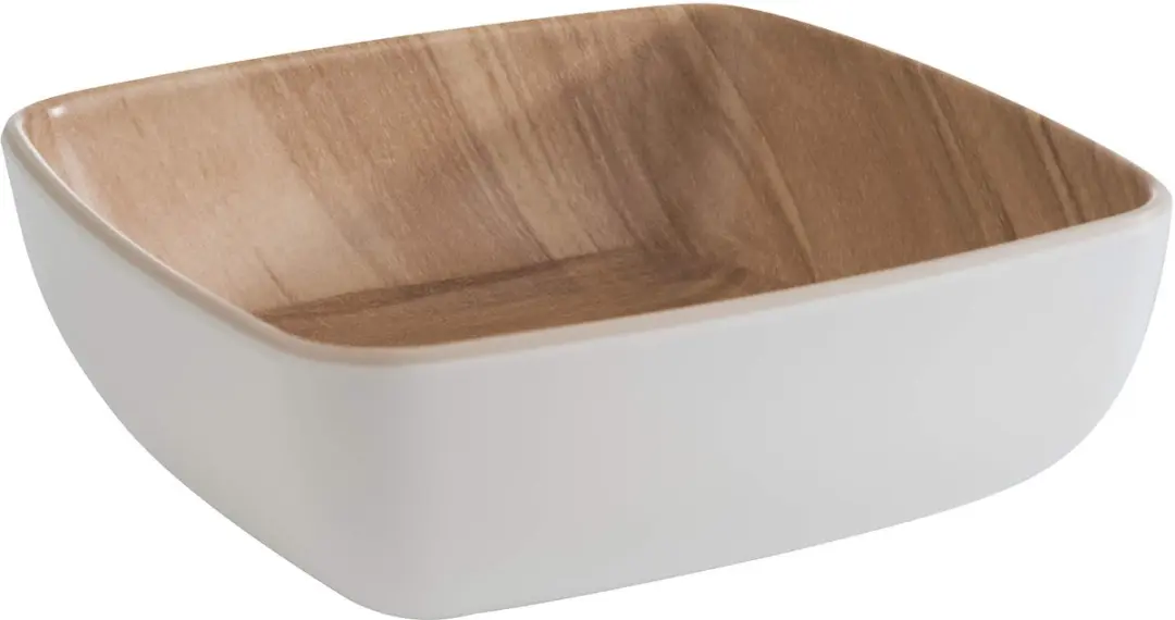 APS Frida Melamine Kom 0,37 l - Wit met Houtlook - afbeelding 2 van 6