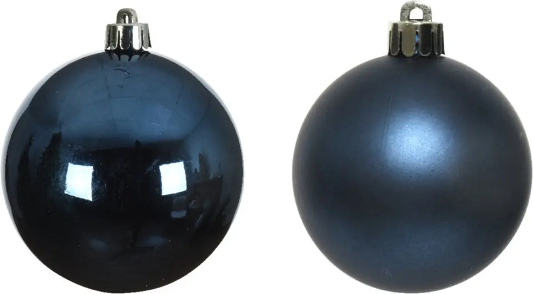 Decoris Kleine Kerstballen Glas Donkerblauw 4cm - 18 stuks - afbeelding 3 van 3