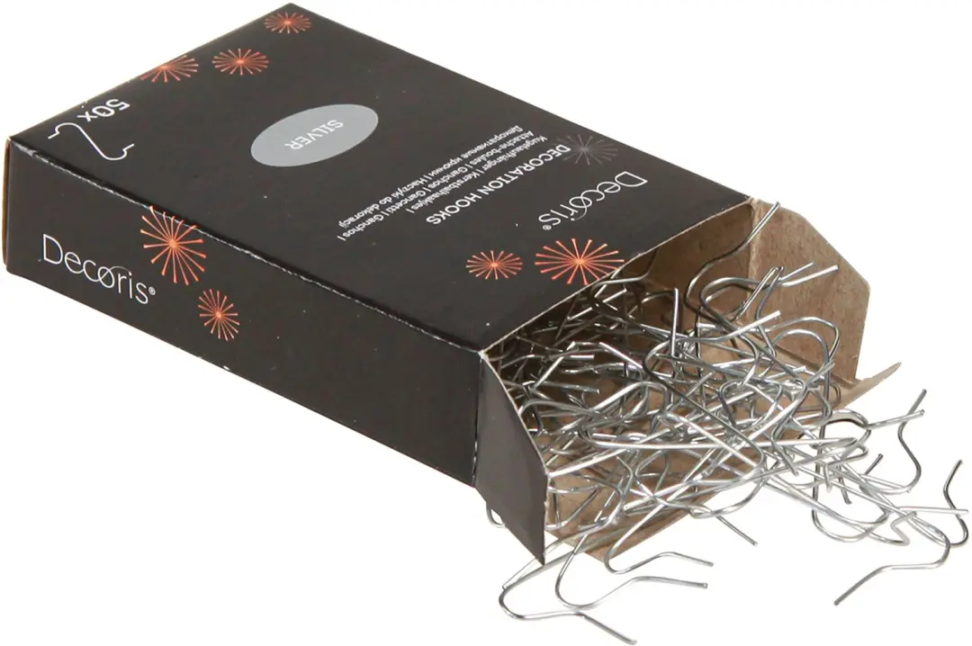 Zilveren Kerstbalhaakjes - 50 Stuks - afbeelding 4 van 6