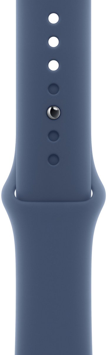 Apple Watch Series 10 - Wifi - 42mm - Zilveren Aluminium Case met Denim Sportbandje - S/M