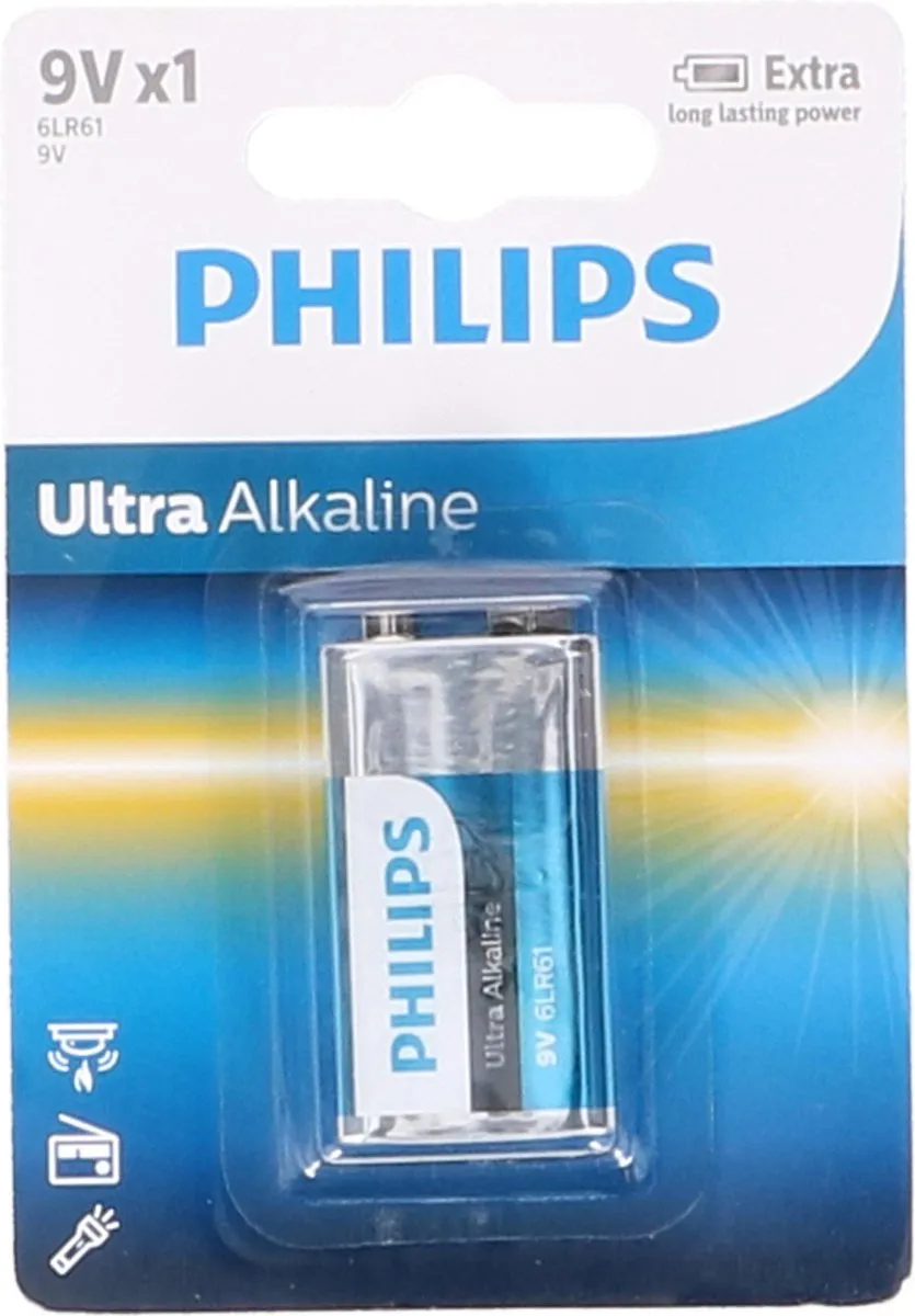 Philips 9V Batterij 550mAh