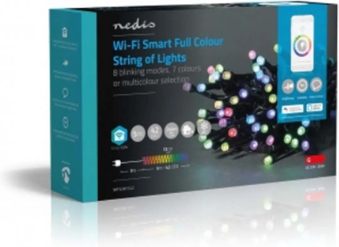 Nedis SmartLife WIFILX01C42 Kerstverlichting - RGB 42 LED - afbeelding 5 van 6