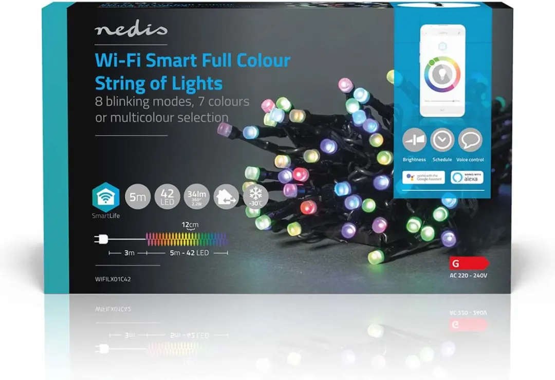 Nedis SmartLife WIFILX01C42 Kerstverlichting - RGB 42 LED - afbeelding 2 van 6