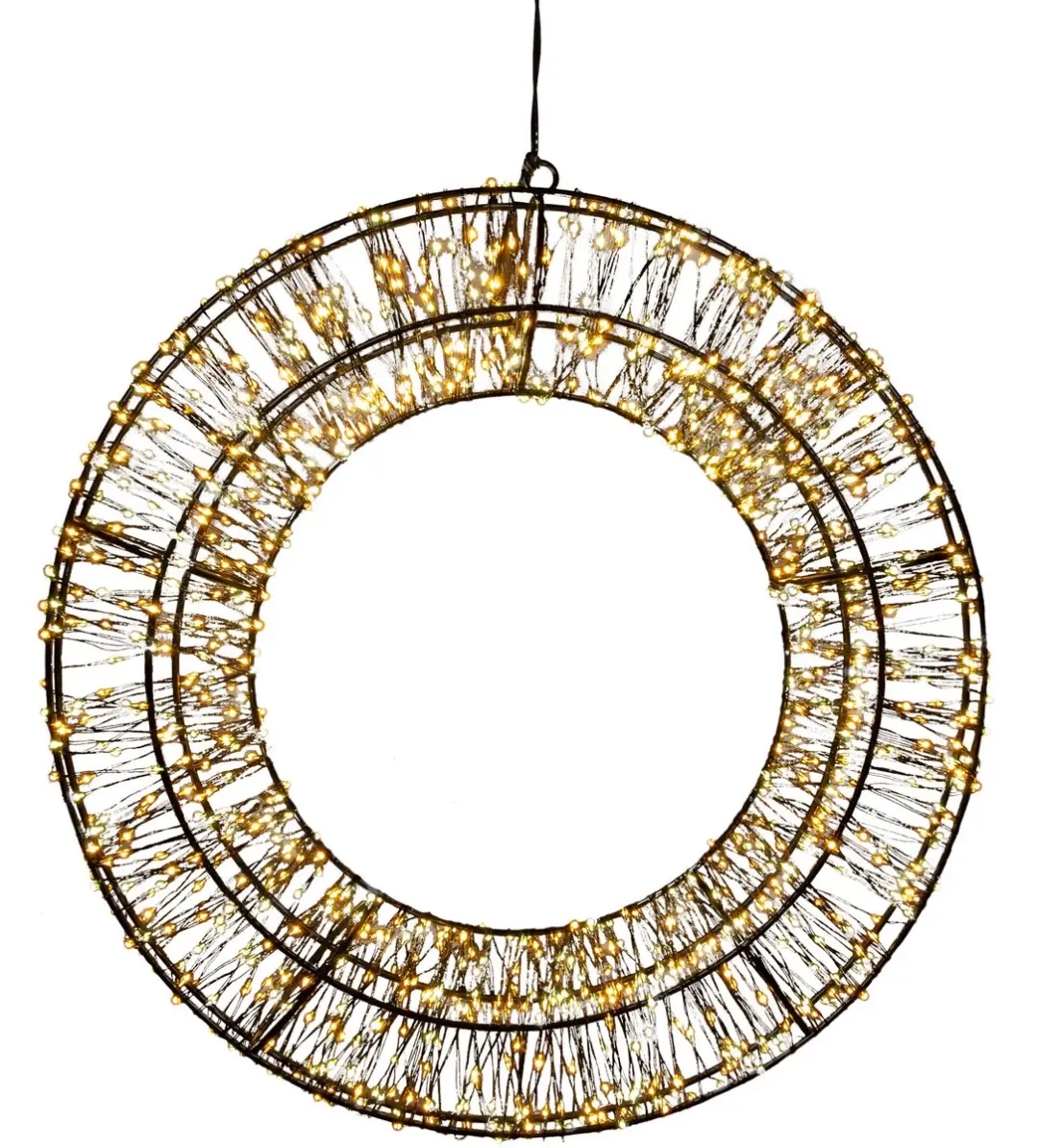 Anna's Collection LED Krans Metaal 36cm - 1200 Lampjes - Warm Wit - afbeelding 2 van 6