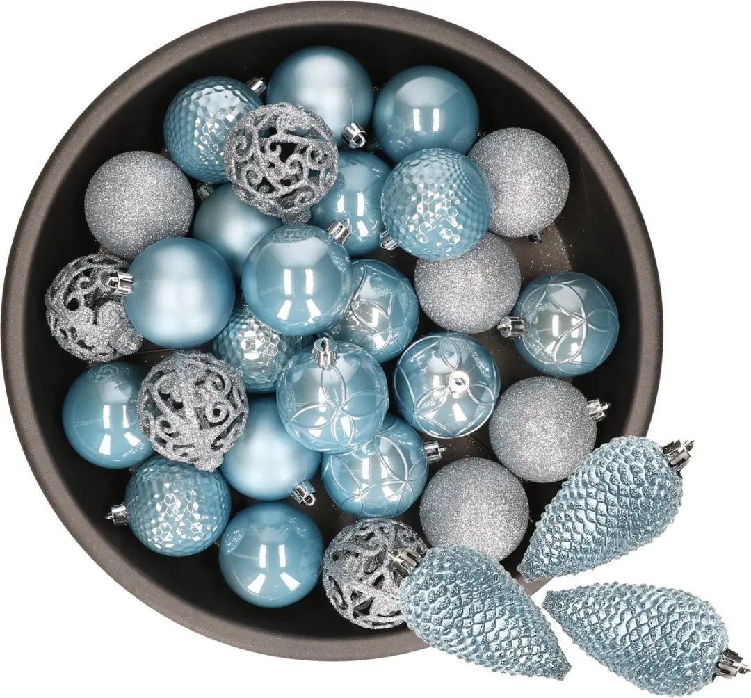 Decoris Kerstballen en dennenappel ornamenten