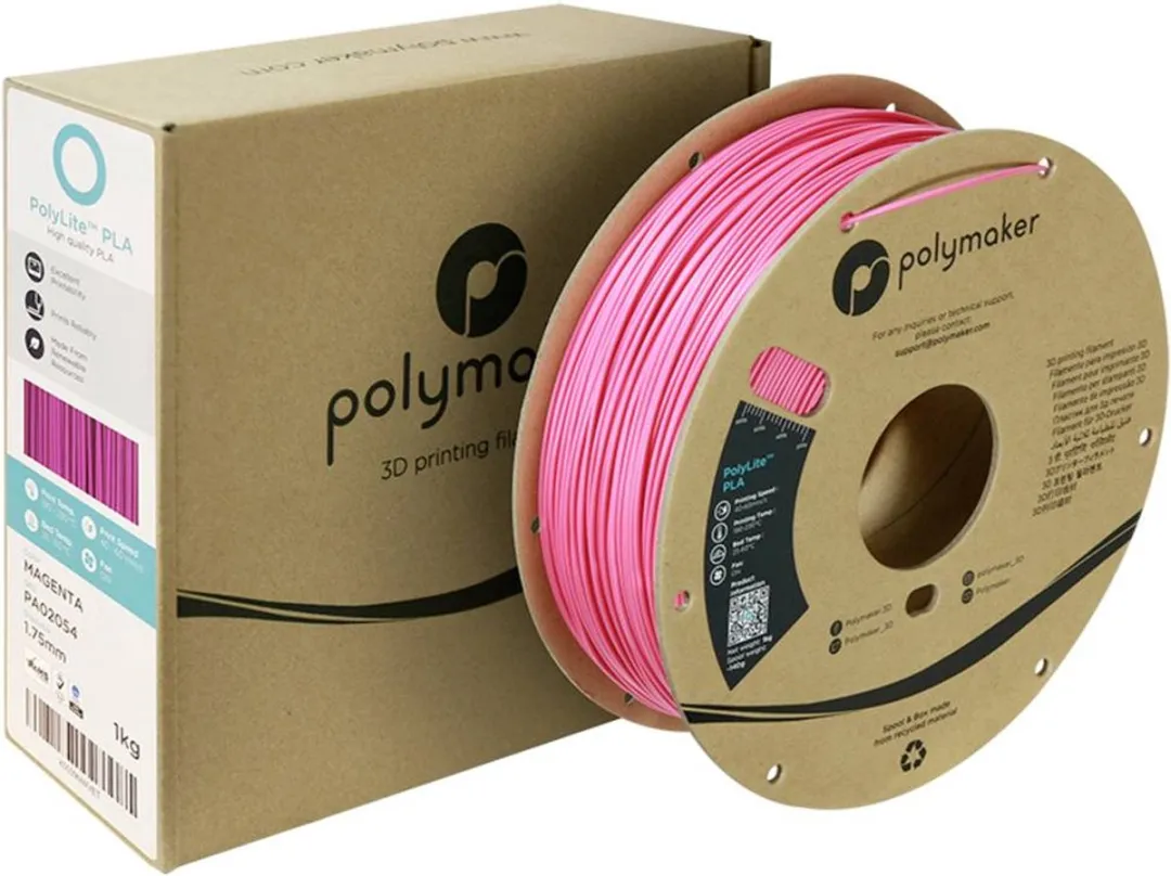 Polymaker PolyLite PLA Filament Magenta 1.75mm - 1kg