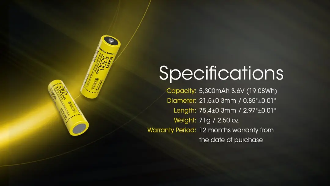 Nitecore NL2153 21700 Li-Ion accu 5300mAh - afbeelding 3 van 3