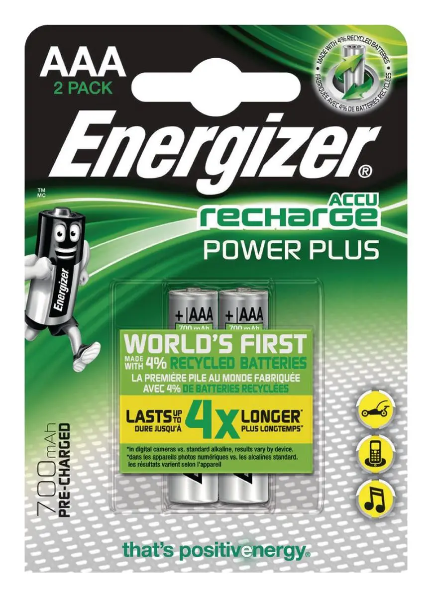 Energizer Power Plus AAA Oplaadbare Batterij 700mAh - afbeelding 5 van 6