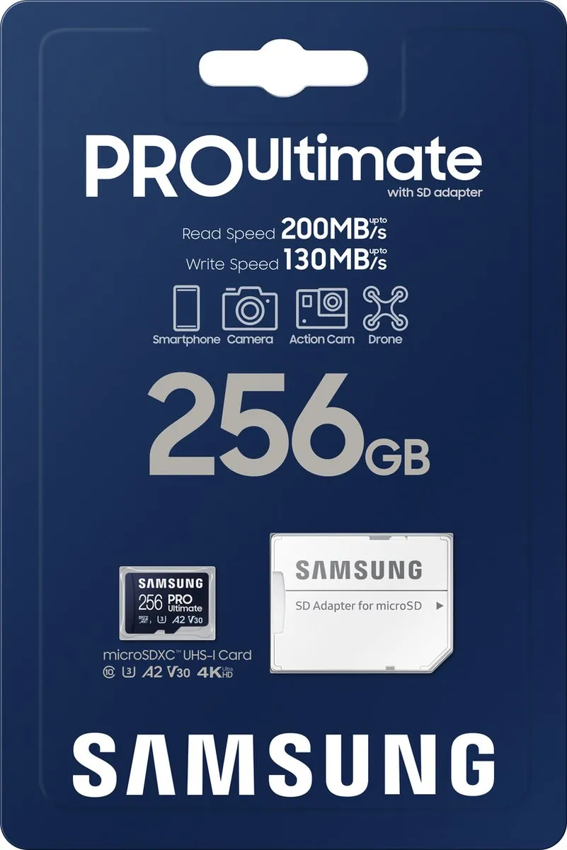 Samsung Pro Ultimate Micro SD 256GB - Incl. Adapter
