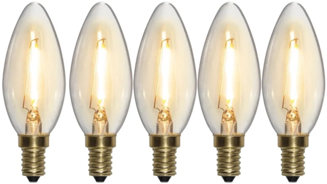 Star Trading Soft Glow Kaarslamp E14 0.8W - 5 Stuks