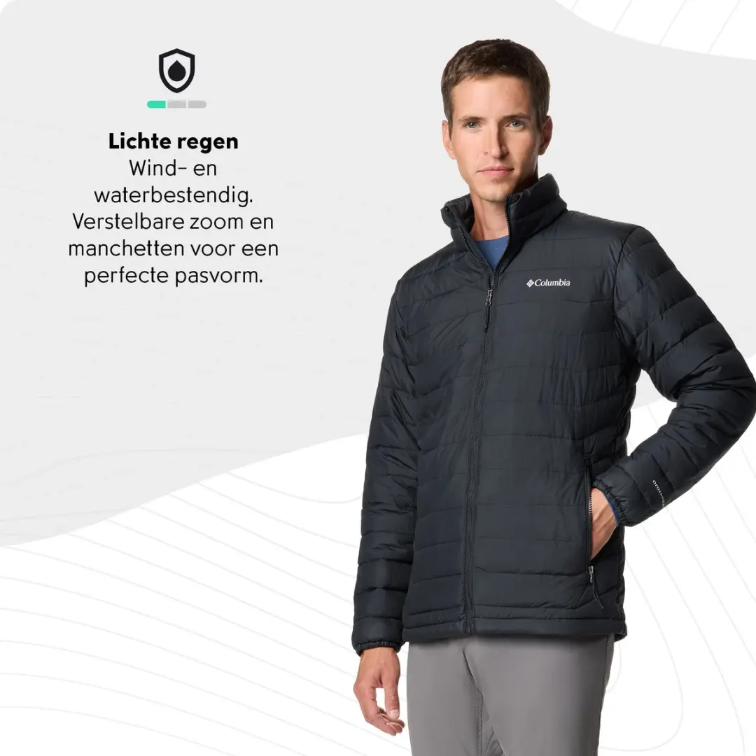 Columbia Powder Lite II Heren Jas - Zwart - M - afbeelding 5 van 6