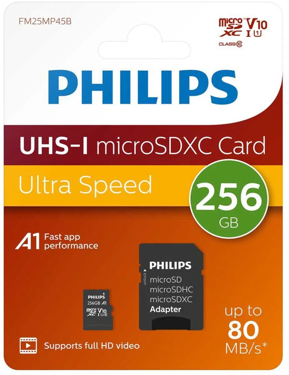 Philips FM25MP45B Micro SDXC Geheugenkaart 256GB - Class 10 UHS-I U1 - afbeelding 6 van 6