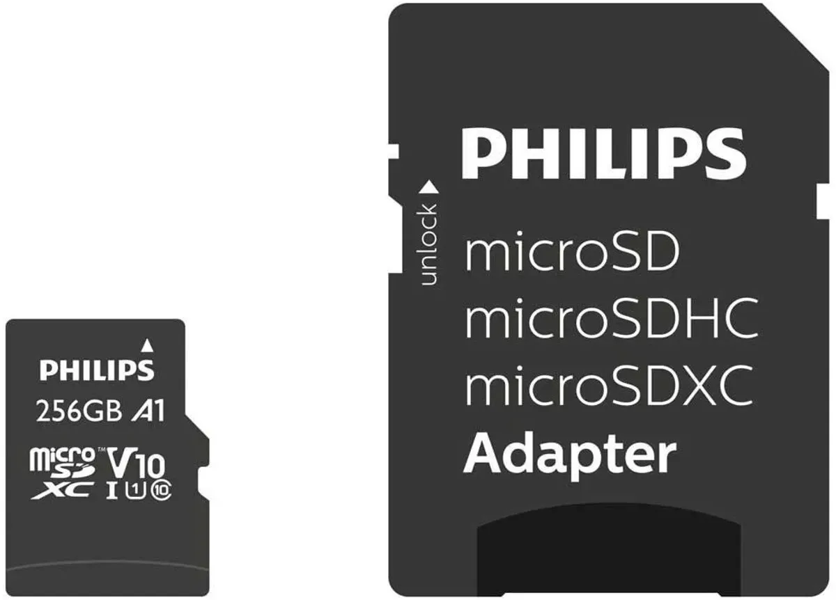 Philips FM25MP45B Micro SDXC Geheugenkaart 256GB - Class 10 UHS-I U1