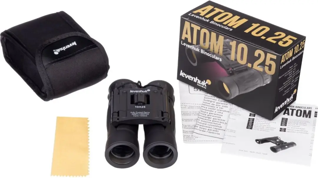 Levenhuk Atom 67676 Verrekijker 10x25 - Zwart - afbeelding 5 van 6