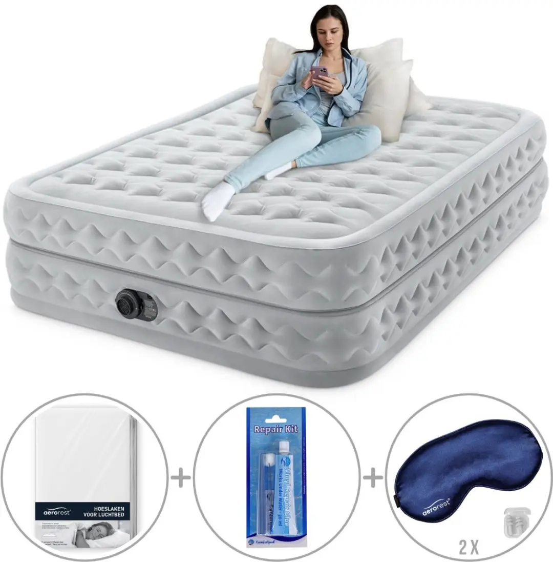 Intex Queen Supreme Air-Flow Luchtbed met ingebouwde pomp