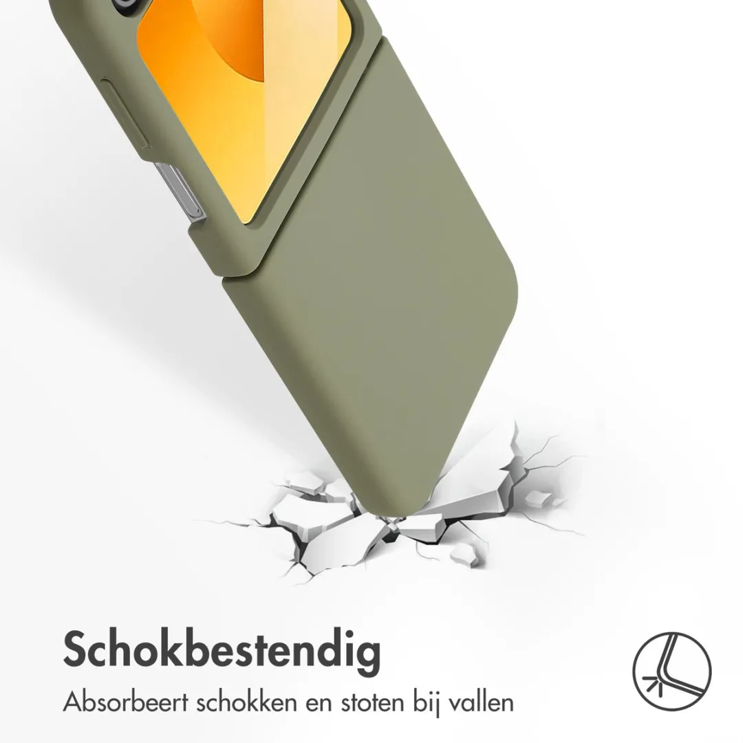 Accezz Hoesje Samsung Galaxy Z Flip 6 - Olijfgroen - MagSafe