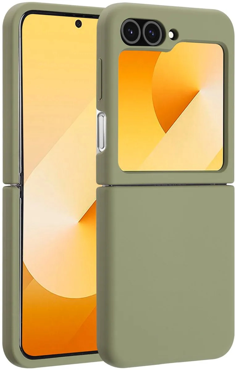 Accezz Hoesje Samsung Galaxy Z Flip 6 - Olijfgroen - MagSafe