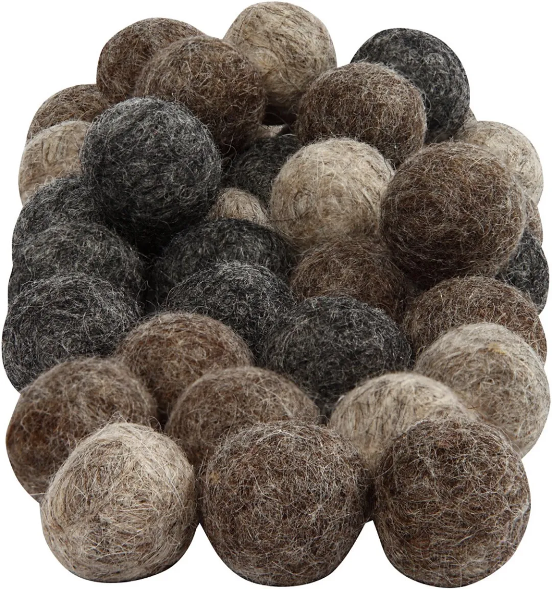 Creativ Company Wol Kralen 20mm Naturel