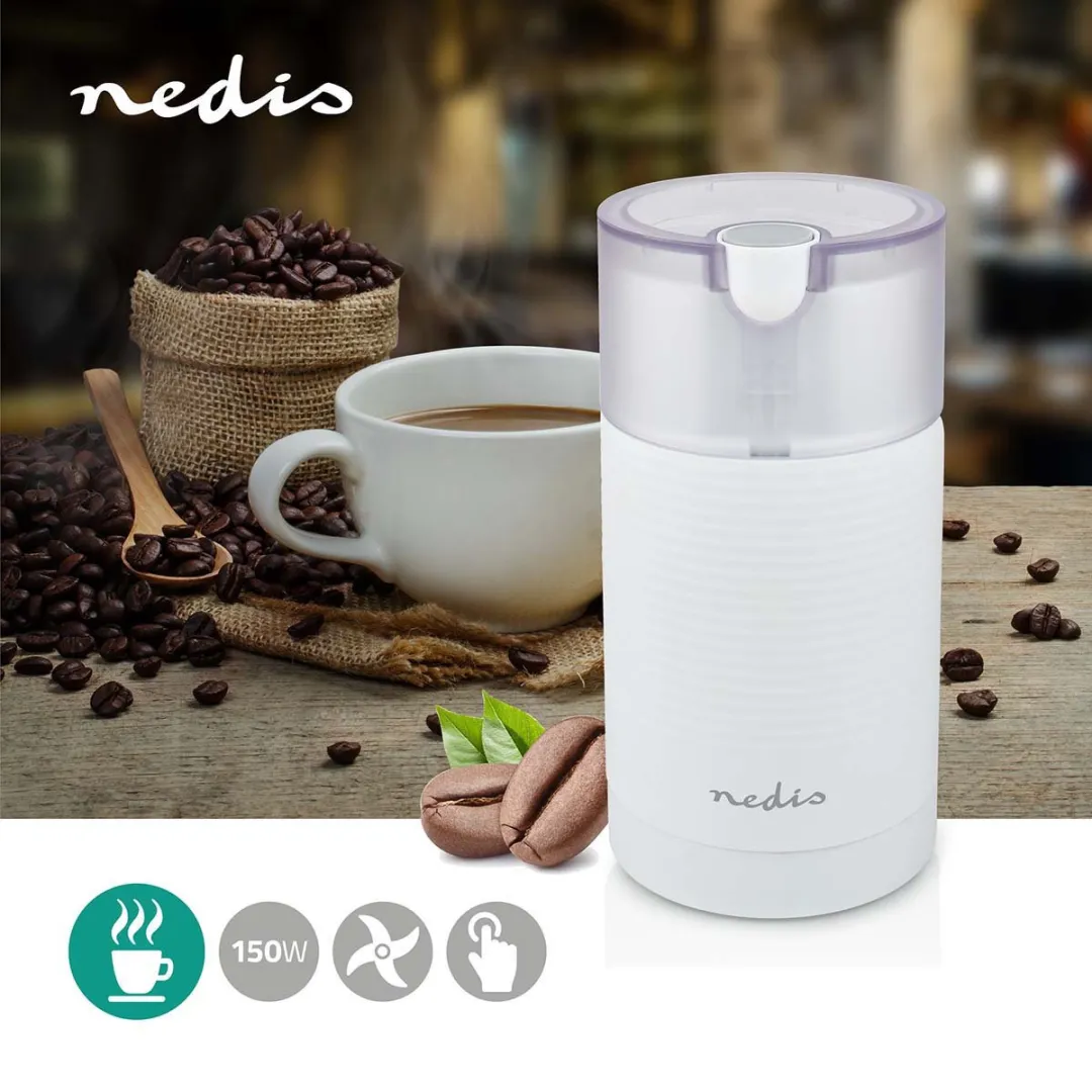 Nedis Koffiemolen KACG200CWT - 150W - 70g - Wit
