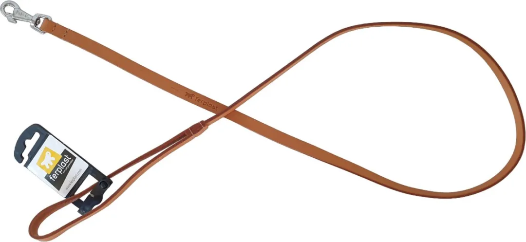 Ferplast Natural Lederen Hondenriem 120cm - Beige