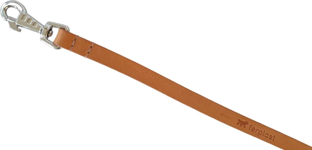 Ferplast Natural Lederen Hondenriem 120cm - Beige