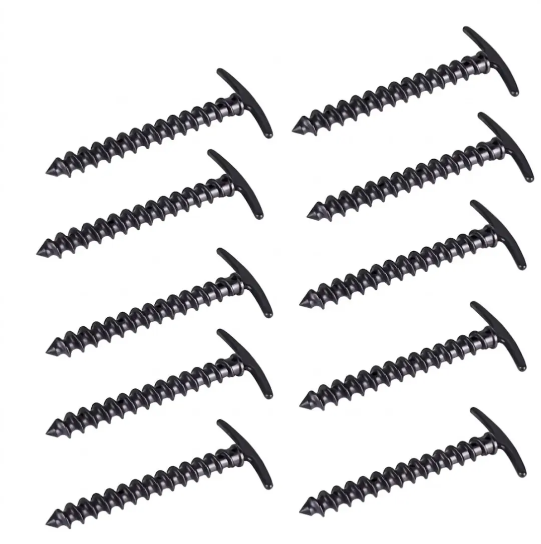 Zwart metalen tentharingen set 10 stuks