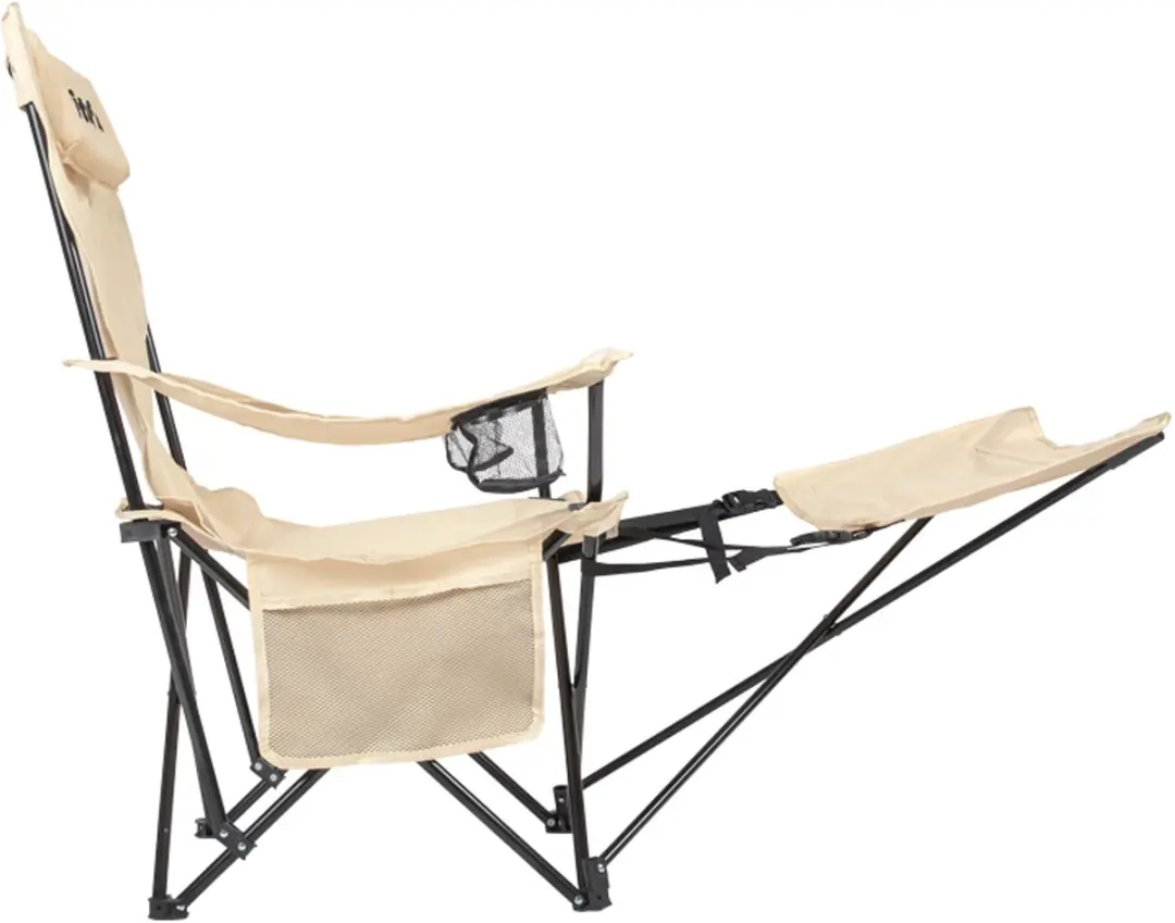 VirtuFit Opvouwbare Campingstoel met Voetsteun VF22011 - Beige - afbeelding 6 van 6