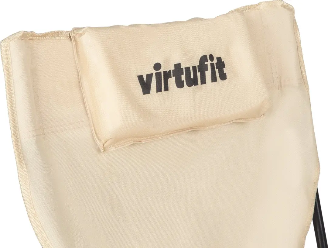 VirtuFit Opvouwbare Campingstoel met Voetsteun VF22011 - Beige - afbeelding 3 van 6