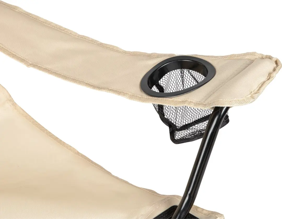 VirtuFit Opvouwbare Campingstoel met Voetsteun VF22011 - Beige - afbeelding 4 van 6