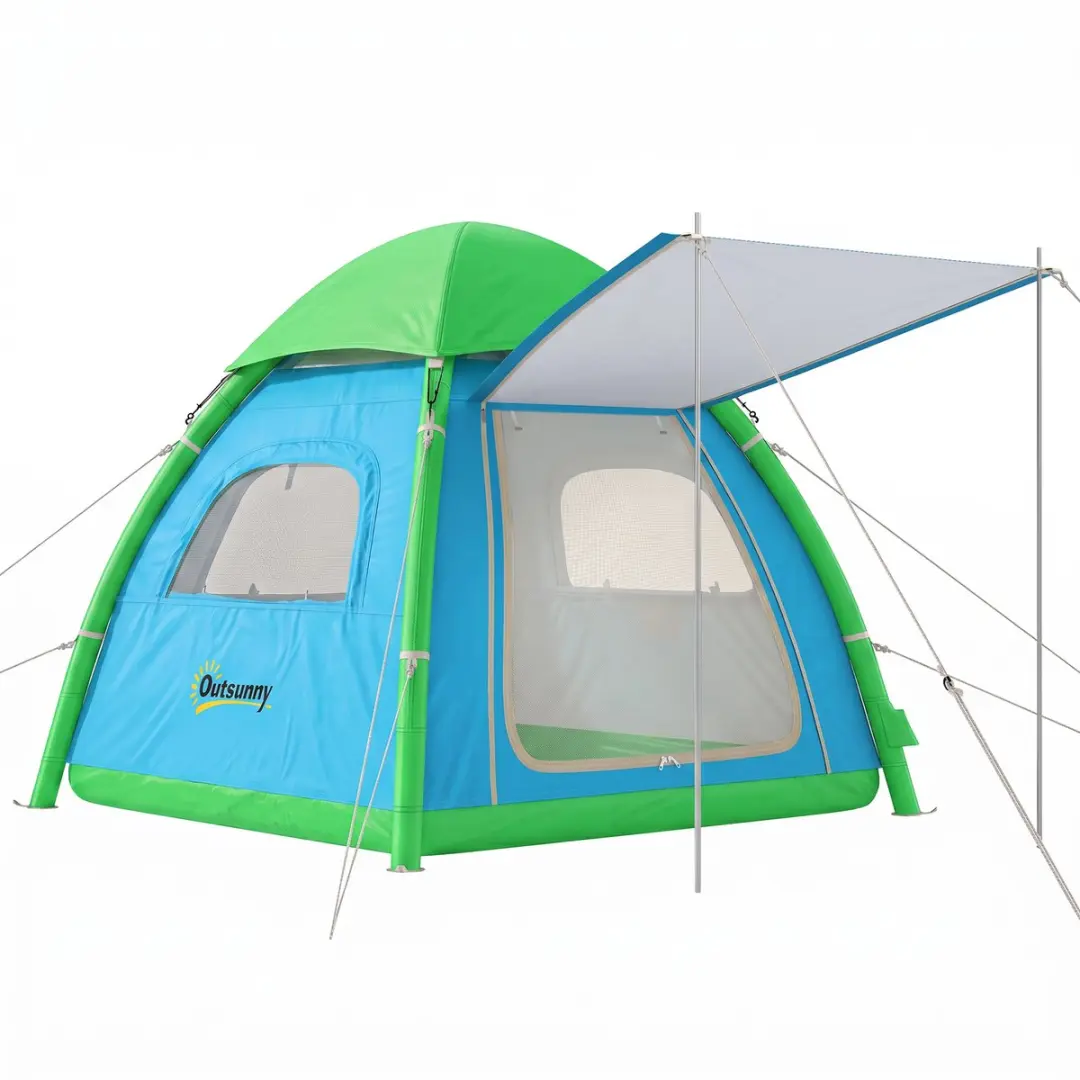 Outsunny Opblaasbare Campingtent voor 3 Personen