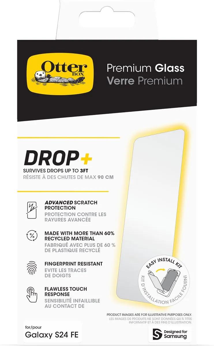OtterBox Premium Glass voor Galaxy S24 FE - Transparant - afbeelding 6 van 6
