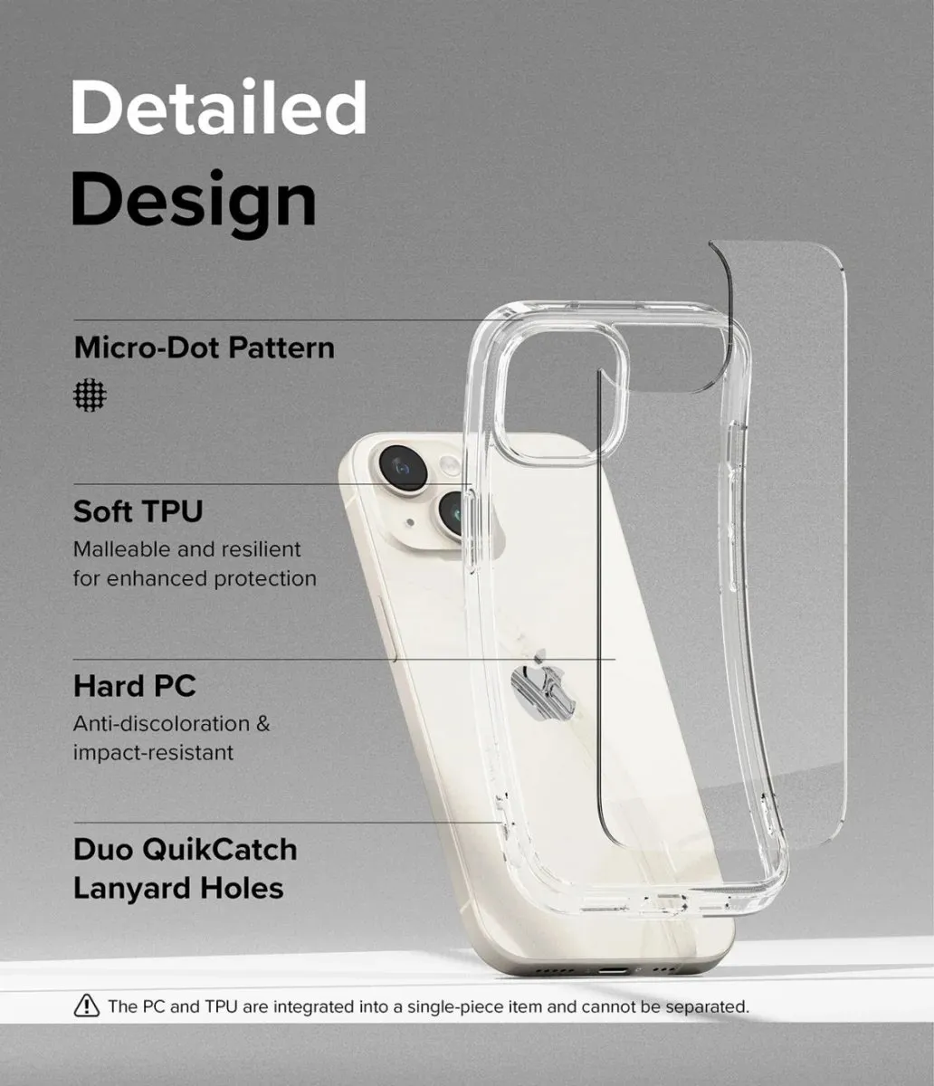 Ringke Fusion Back Cover Transparant Hoesje Geschikt voor Apple iPhone 15 Plus