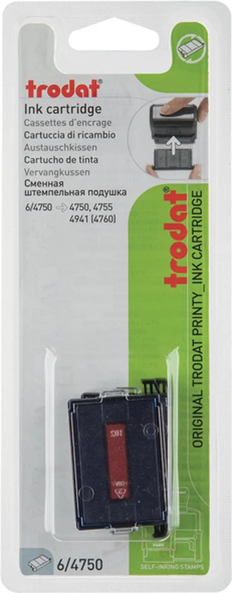 Stempelkussen Trodat Printy 6/4750 2 stuks blauw en rood