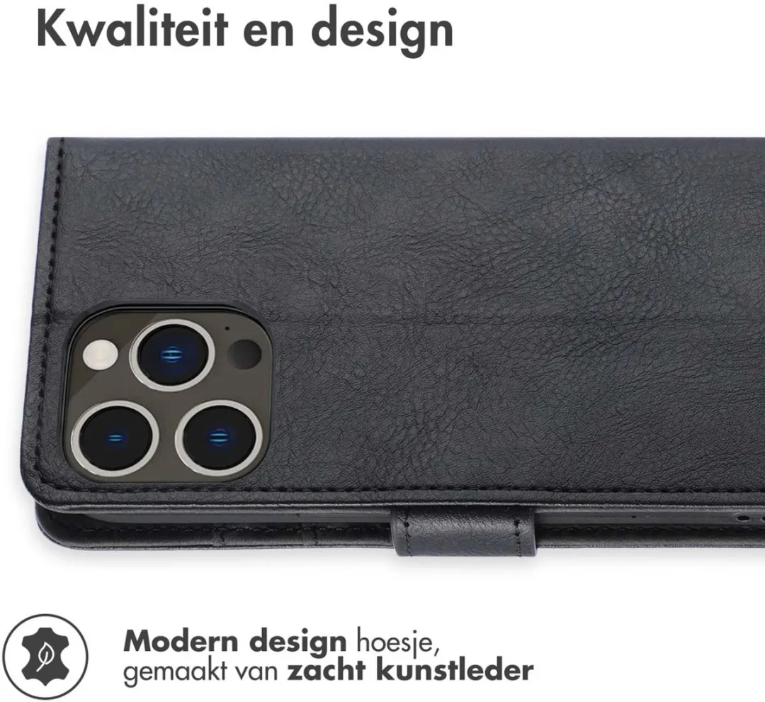 Imoshion Hoesje iPhone 14 Pro Max - 3 Pasjes - Zwart